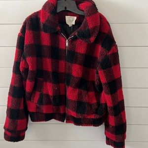 Fantastic Fawn Buffalo plaid jacket